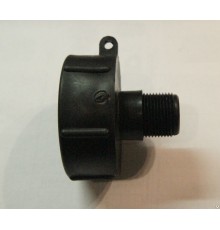 Переходник еврокуб-резьба 1/2" наруж.(пластик) крупн.