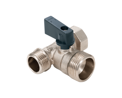 Кран шаровой трехпроходной 1/2"вн x 3/4" нарx 1/2" нар (10/100) (AQualink)