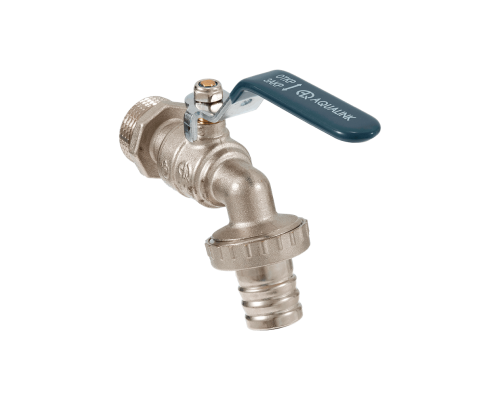 Кран шаровой для воды водоразборный под шланг 3/4 нар, PN10, ручка (AQualink 40/5)