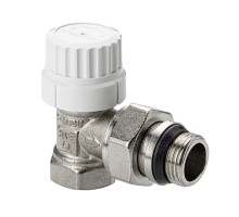 Клапан радиаторный угловой с преднастройкой DN15, 1/2 " VT.037.NRC.04