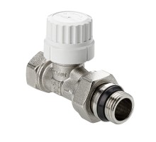 Клапан радиаторный угловой с преднастройкой DN15, 1/2 " VT.037.NRC.04
