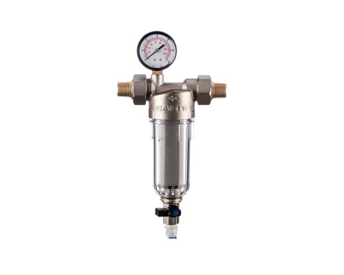 Фильтр Гейзер-Бастион 112 1/2" (с манометром для холодной воды, d60) ( с манометром, для холодной воды, d60 )