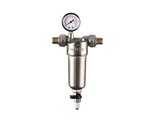 Фильтр Гейзер-Бастион 122 1/2" (с манометром для горячей воды, d60) ( с манометром, для горячей воды воды, d60 )