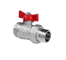 Кран шаровой СТАНДАРТ, ГОСТ, с полусгоном 1/2", вн.-нар. PN40 VT.127.N.04 (1/60)