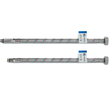 Подводка гибкая для смесителя 50 см (2 шт.) стальная гайка (AQUALINE  50)