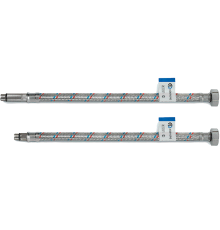 Подводка гибкая для смесителя 80 см (2 шт.) стальная гайка (AQUALINE  25)