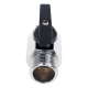 Кран шаровой "мини" хромированный FM 1/2 m гайка-штуцер ручка-флажок (AQualink)