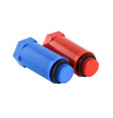 Комплект длинных полипропиленовых пробок с резьбой 1/2" (красная + синяя)  VTp.792.M.04