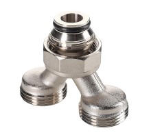 Коллекторный разделитель потока вн.р. 3/4"(EK)- 2 вых. х нар.р. 3/4"(EK) (5/60)  VT.0681.NE.050505