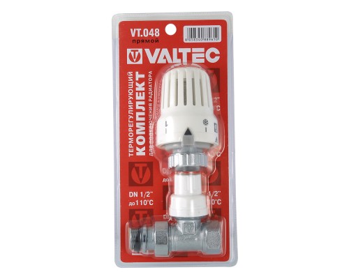 Клапан с термостатической головкой VALTEC, для рад. прямой 1/2" VT.048.N.04