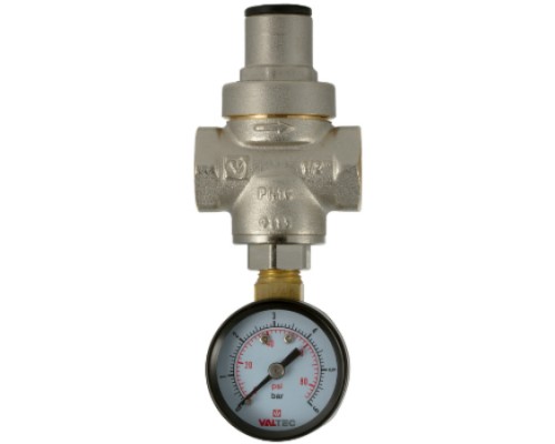 Редуктор давления поршневой от 0,5 до 5,5 бар 1/2" (с манометром) (/) VT.088.N.0455