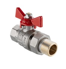Кран шаровой BASE-ГОСТ  со сгоном с рукояткой-бабочкой вн.-нар. DN20, PN40, 3/4"	VT.227S.N.05