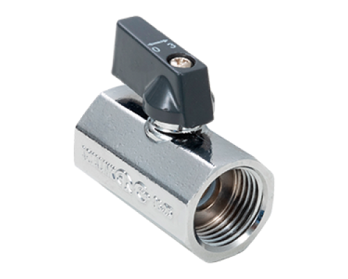 Кран шаровой "мини" для бытовых приборов 1/2 вн-вн, ручка-флажок ГОСТ (20/200) (AQualink)