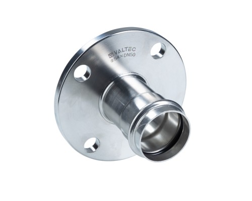 Соединитель с переходом на фланец, нержавеющая сталь 42хDN40 VTi.980.I.042040